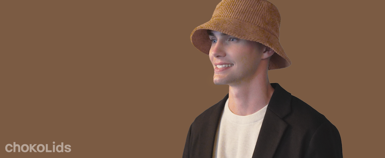 CHOK.LIDS Everyday Corduroy Bucket Hat Unisex Trendy Soft CHOK.LIDS Everyday Corduroy Bucket Hat Unisex Trendy Soft